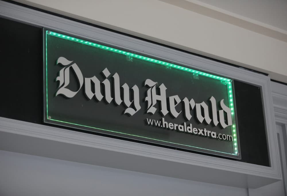 Daily Herald sign